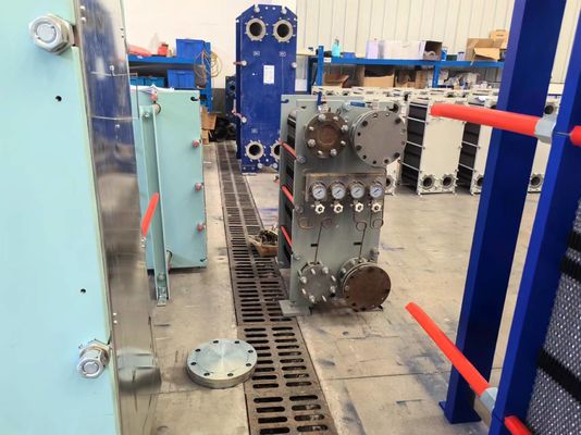 Straight Plate Compact Gasket Plate Heat Exchanger Stainless Steel Flanged Connection Rubber Gasket